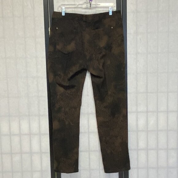 Gloria Vanderbilt Sadie Vintage Animal Hide Print Skinny Denim Jeans Brown 14 - Picture 2 of 13